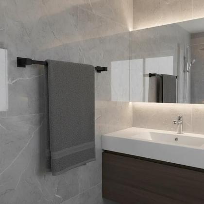 Imagem de Kit Acessórios Banheiro/lavabo 6 Peças Aço Inox 304 Preto Fosco Q6EPF