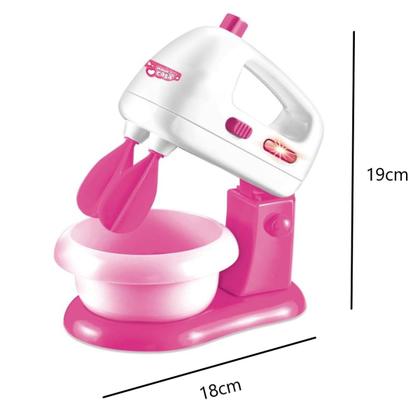 Imagem de Kit Acessórios Cozinha Com Fogão Batedeira Brinquedo Rosa