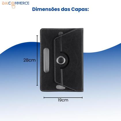 Imagem de Kit Acessórios Essenciais p/ Tablet Vision Tab 10: Capa 360, Luva, Película, Caneta, Fone