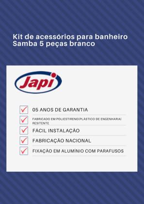 Imagem de Kit acessórios para banheiro / lavabo 05 peças cromado japi