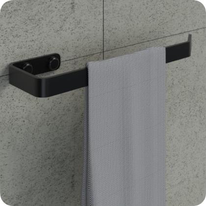 Imagem de Kit Acessórios Para Banheiro Preto Fosco 4 Peças MAX