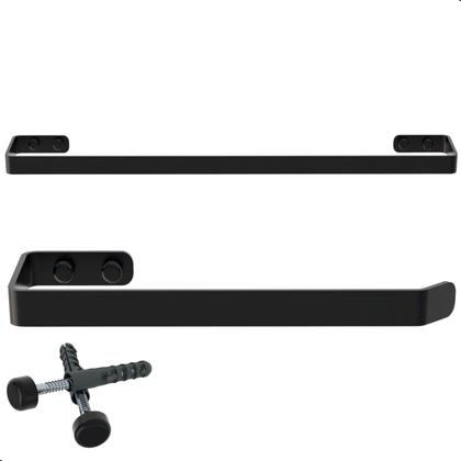 Imagem de Kit Acessórios Para Banheiro Preto Fosco 6 Peças