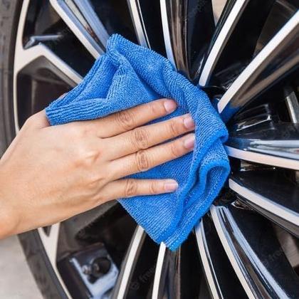 Imagem de Kit Acessórios Para Detalhamento Automotivo Aplicador de Espuma Vonixx Pano Microfibra 40x40 Js Toalha Secagem 50x90 Js Pincel Yamase Aplicador