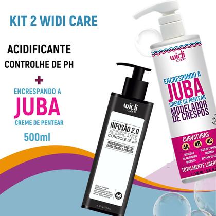 Imagem de Kit Acidificante Widi Care Infusão e Encrespando a Juba Cabelos Cacheados 800ml