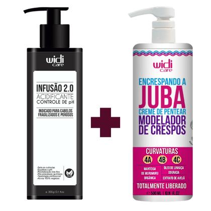 Imagem de Kit Acidificante Widi Care Infusão e Encrespando a Juba Cabelos Cacheados 800ml
