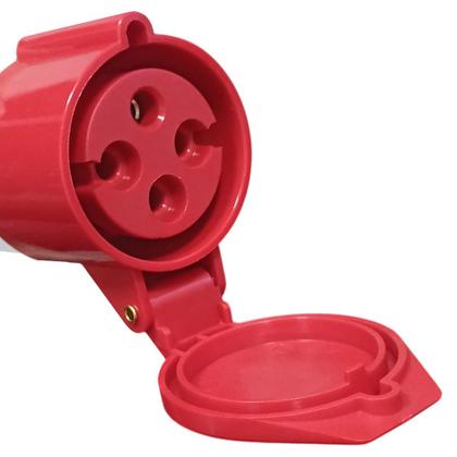 Imagem de Kit Acoplamento 3P+T 32A 380/440V TMI4-32M Vermelho 2 Unidades - MARGIRIUS