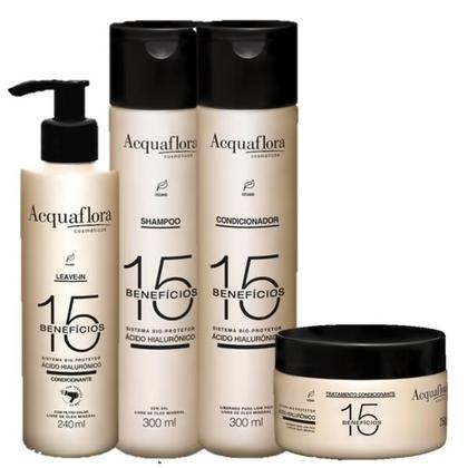 Imagem de Kit Acquaflora 15 Benefícios Hair Care Total (4 produtos)