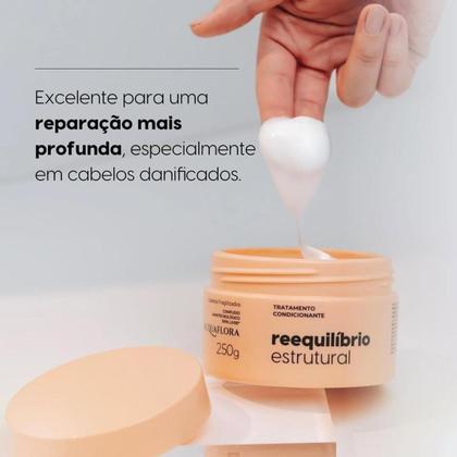 Imagem de Kit Acquaflora Reequilíbrio Estrutural Sh + Cond 300ml + Masc 250g