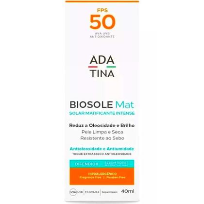 Imagem de Kit Ada Tina Biosole Mat Intense FPS 50 Protetor Solar Com 3 Unidades De 40ml Cada