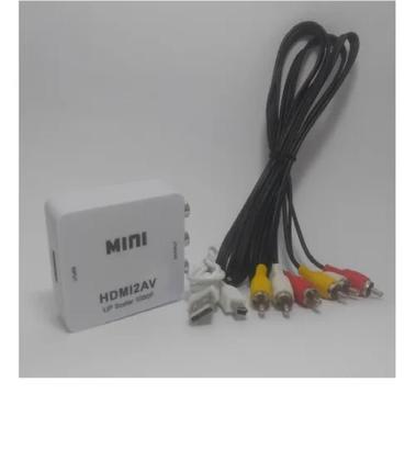 Imagem de Kit Adaptador Conversor Hdmi P/ 3 Rca Audio Cabo Rca X Rca