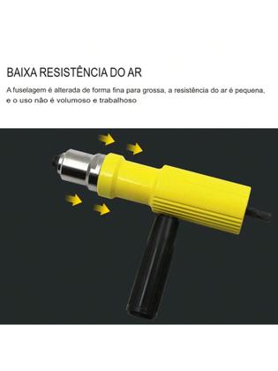 Imagem de Kit Adaptador de Rebites Com 4 Bicos Rebitadeira Manual