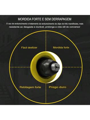 Imagem de Kit Adaptador de Rebites Com 4 Bicos Rebitadeira Manual