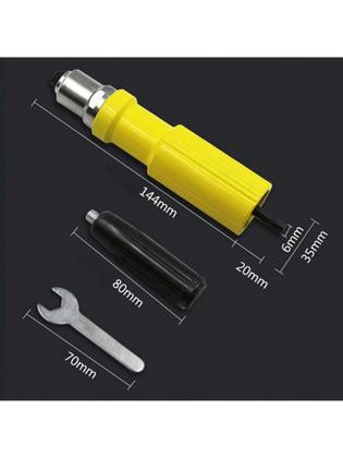 Imagem de Kit Adaptador de Rebites Com 4 Bicos Rebitadeira Manual