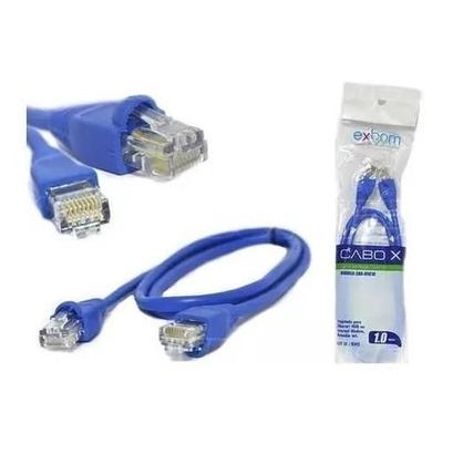 Imagem de Kit Adaptador Duplicador Cabo Rede Rj45 + 2 Cabo 1M Internet