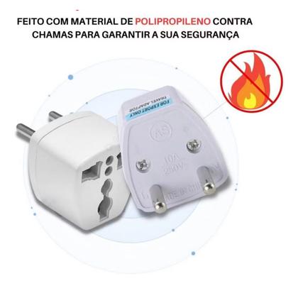 Imagem de Kit Adaptadores Tomada Universal Padrão Europeu Tomada Benjamin Universal Bivolt