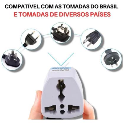 Imagem de Kit Adaptadores Tomada Universal Padrão Europeu Tomada Benjamin Universal Bivolt