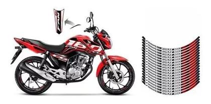 Imagem de Kit Adesivo Carenagem Cg Fan 160 2023 Tanque Friso Rodas