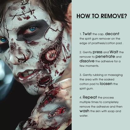 Imagem de Kit adesivo de maquiagem de efeitos especiais BOBISUKA Spirit Gum 30mL