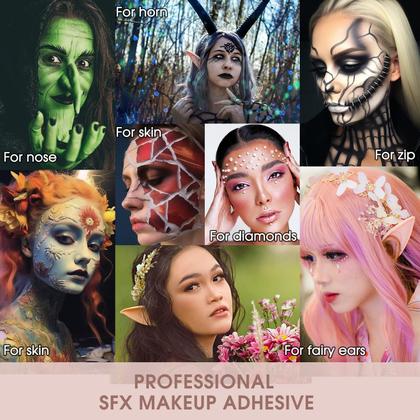 Imagem de Kit adesivo de maquiagem de efeitos especiais BOBISUKA Spirit Gum 30mL