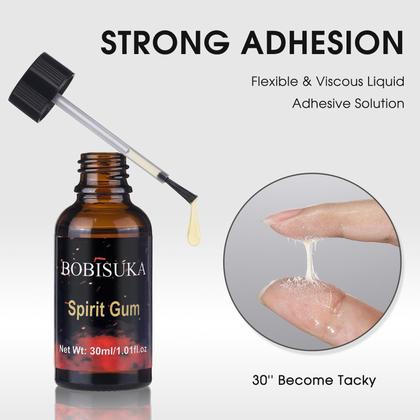 Imagem de Kit adesivo de maquiagem de efeitos especiais BOBISUKA Spirit Gum 30mL