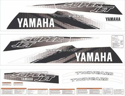 Imagem de Kit Adesivo Faixa Jet Ski Yamaha Superjet 97 Preto E Branco