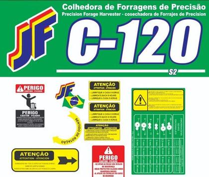 Imagem de Kit Adesivo Para Colhedora Jf C120