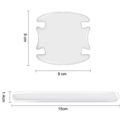 Imagem de Kit Adesivo Protetor Maçaneta Carro Transparente Resinado