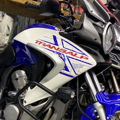 Imagem de Kit Adesivos Faixa Tanque Moto Honda Transalp 11 A 12 G.v.