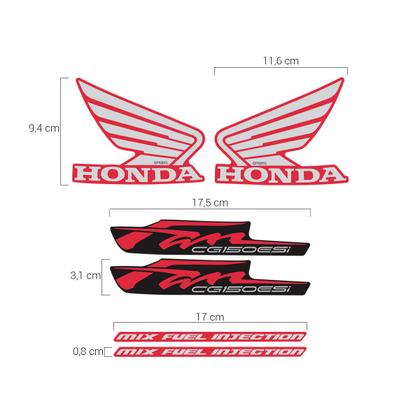 Imagem de Kit Adesivos Honda Cg Fan 150 Esi 2012/2013 Moto Vermelha