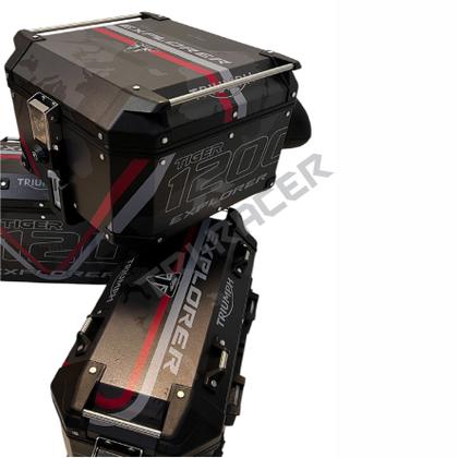 Imagem de KIT Adesivos Protetor TRIUMPH para 3 BAULETOS - TOP CASE e LATERAIS - TIGER 1200