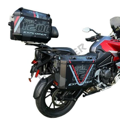Imagem de KIT Adesivos Protetor TRIUMPH para 3 BAULETOS - TOP CASE e LATERAIS - TIGER 1200
