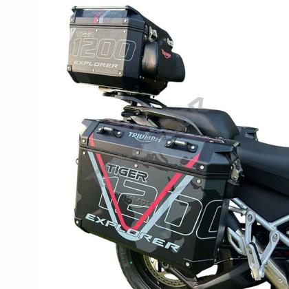 Imagem de KIT Adesivos Protetor TRIUMPH para 3 BAULETOS - TOP CASE e LATERAIS - TIGER 1200