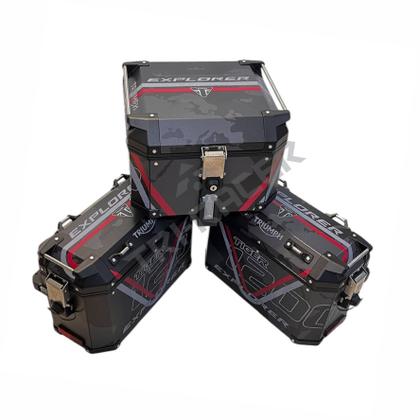 Imagem de KIT Adesivos Protetor TRIUMPH para 3 BAULETOS - TOP CASE e LATERAIS - TIGER 1200