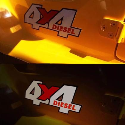 Imagem de Kit Adesivos Troller 2005 4x4 Emblema Refletivo Prata Dakar