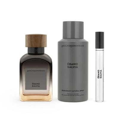 Imagem de Kit Adolfo Dominguez Ébano Salvia Edp 120Ml + Desodorante 150Ml + Edp 10Ml