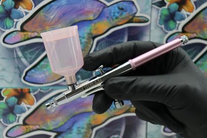 Imagem de Kit  aerográfo airbrush nail bolo confeitaria micro pintura 0.3 traço fino a  medio urban +nfe