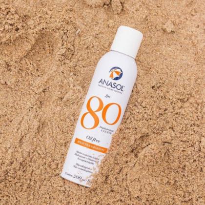 Imagem de Kit Aerosol Spray Transparente FPS80 + Protetor Solar Facial FPS70 UVA/UVB - Anasol