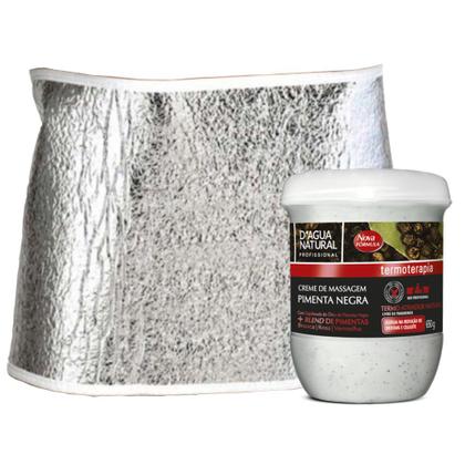 Imagem de KIT AFINA CINTURA CREME PIMENTA NEGRA 650g CINTA ISOLMANTA