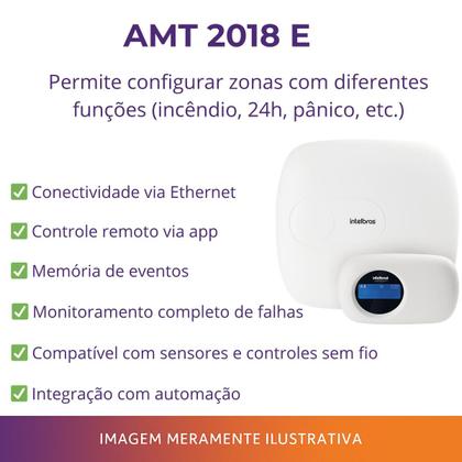 Imagem de Kit Alarme 3G Intelbras AMT 2018 E com 11 Sensores Sem Fio e 100m de Cabo