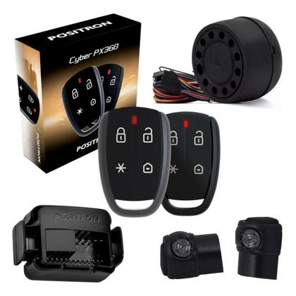 Imagem de Kit Alarme Automotivo Cyber Px360 + Módulo De Vidro Aw 54 4p