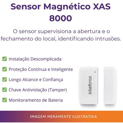 Imagem de Kit Alarme Intelbras AMT 8000 Sem Fio Com Módulo Telefone Fixo e 2 Sirenes