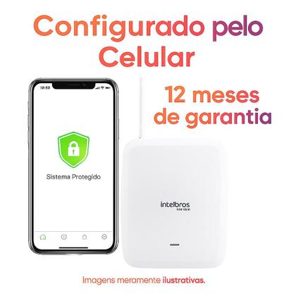 Imagem de Kit Alarme Intelbras AMT 8000 Sem Fio Com Módulo Telefone Fixo e 2 Sirenes