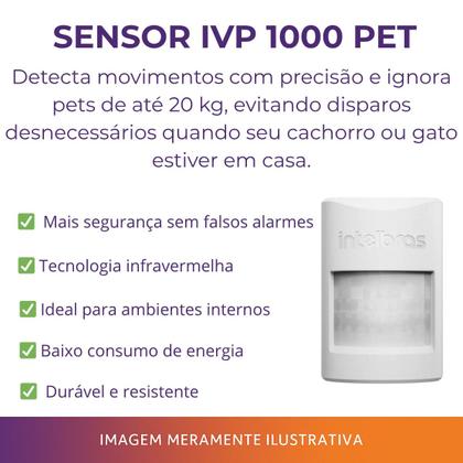 Imagem de Kit Alarme Monitorado AMT 1016 NET com 7 Sensores PET e Teclado