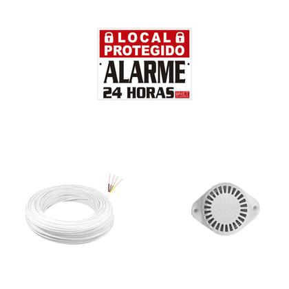 Imagem de Kit Alarme Residencial Intelbras ANM 24 NET com 5 Sensores Com Fio