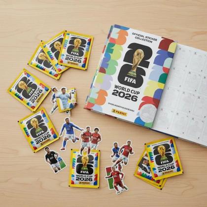 Imagem de Kit Album Copa 2026 Copa do Mundo + 70 Figurinhas Futebol