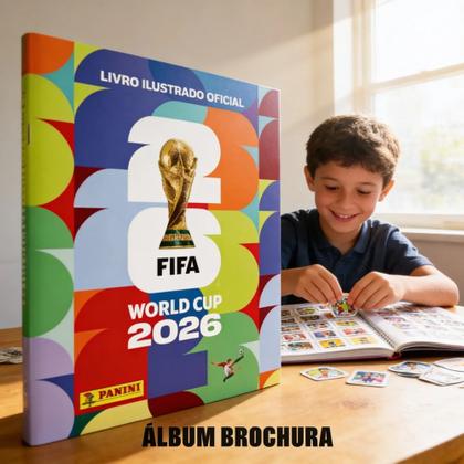 Imagem de Kit Album Copa 2026 Copa do Mundo + 70 Figurinhas Futebol