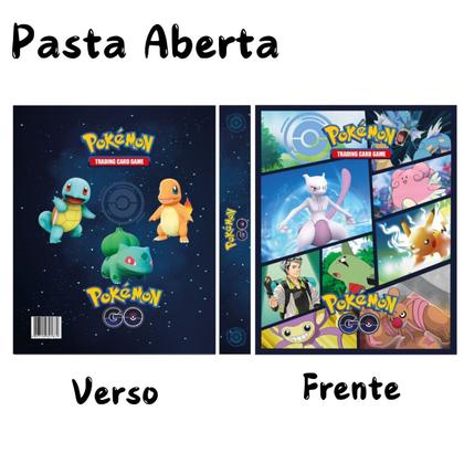 Imagem de Kit Álbum Pasta Fichário Pokémon GO com Box Equipe Valor Treinadora Candela e 10 Folhas 9 Bolsos TCG