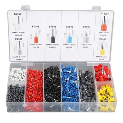 Imagem de Kit Alicate Crimpador + Box 1200 Terminal Ilhós 0,25 A 10mm