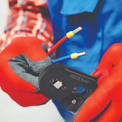 Imagem de Kit Alicate Crimpador + Box 1200 Terminal Ilhós 0,25 A 10mm