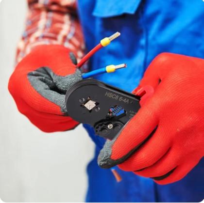 Imagem de Kit Alicate Crimpador Com Box 1900 Terminais Ilhós 0,25 A 10mm²